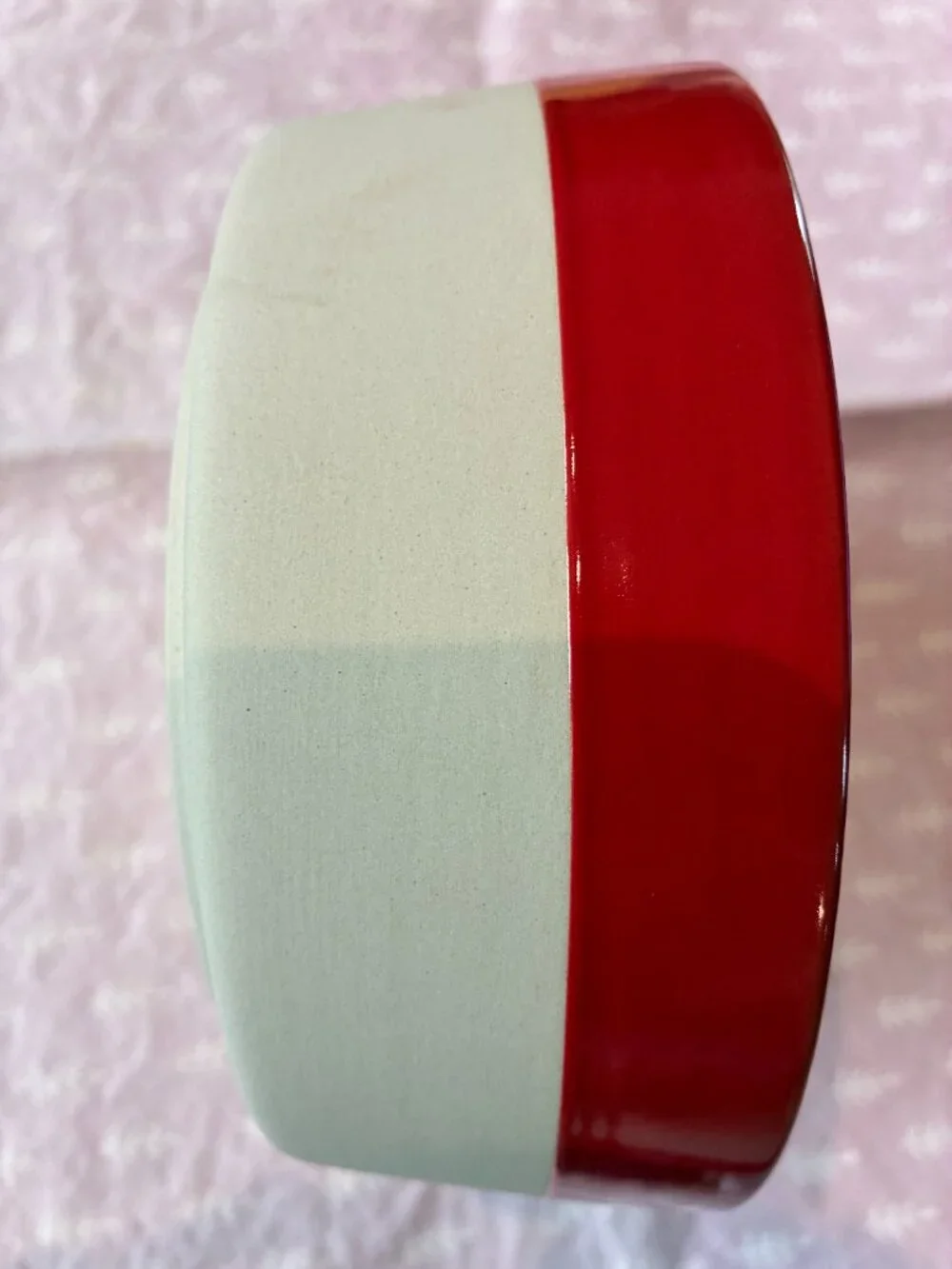 Red ceramic dog bowl by Ore Pet. NWT